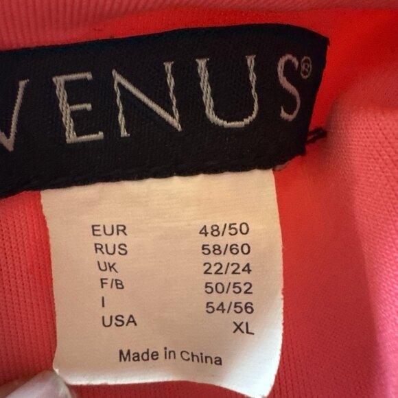 Venus Dress Women’s XL Hot Pink Bright Colorful Body Con Short Sleeve Cutout Zip - Picture 5 of 9